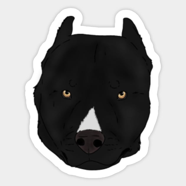 Pitbull Head Sticker by Animals shop